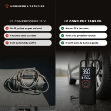 Comparatif : vieux compresseur 12 V a fil contre gonfleur sans fil