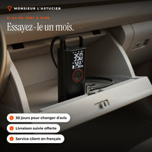 Gonfleur range dans la boite a gants : 30 jours pour changer d'avis, livraison suivie offerte