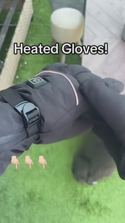 Gants chauffants rechargeables, bouton de chauffe et doigts tactiles