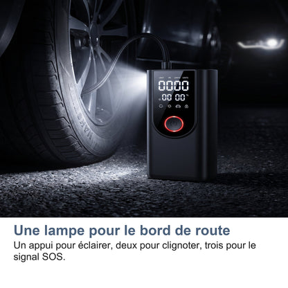 Gonfleur Pneu Voiture Sans Fil 150 PSI, Batterie 6000 mAh et Arrêt Auto